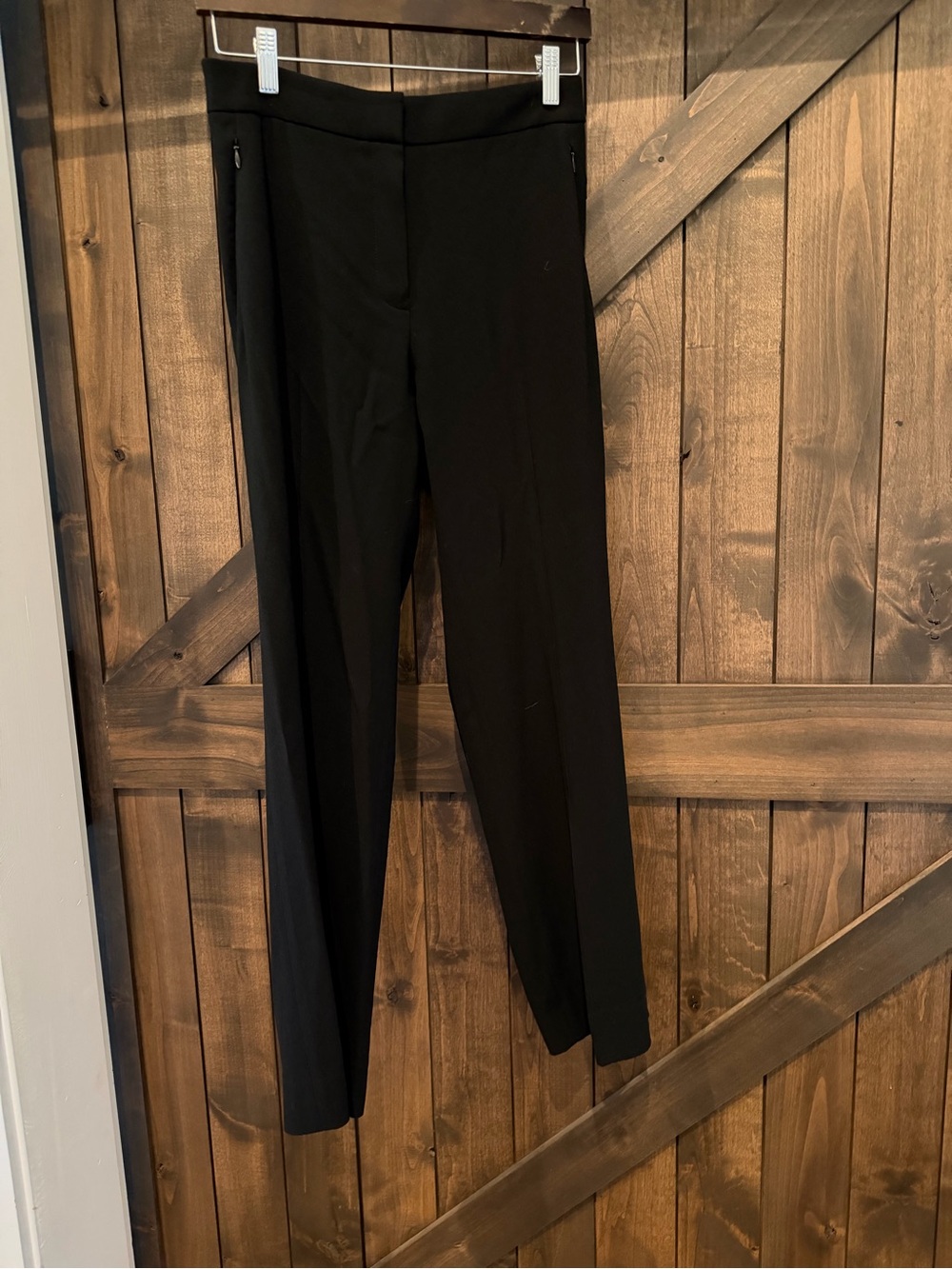 Elie Tahari Black Slim Straight Trousers
